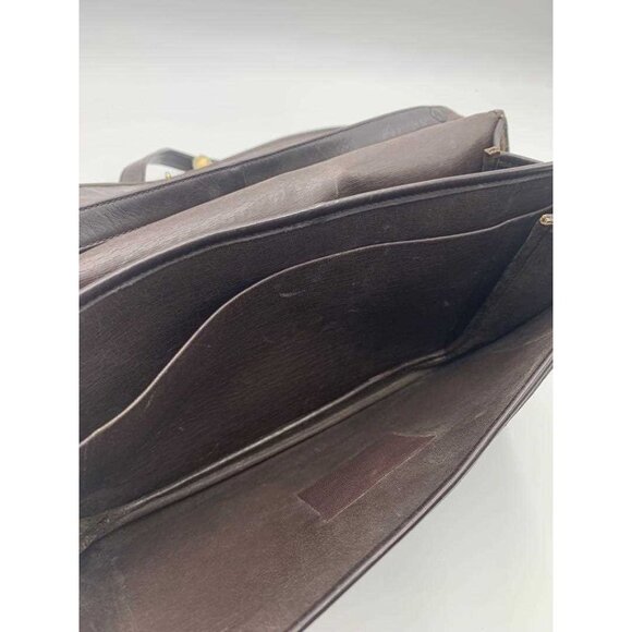 Christian Dior Two-Way Purse Brown Suede Trotter Print Leather - Picture 7 of 13